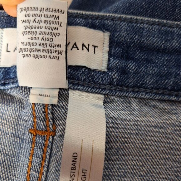 Lane Bryant Flex Magic Waistband High Rise Straight Jeans Size 24 Raw Hem - Picture 6 of 6